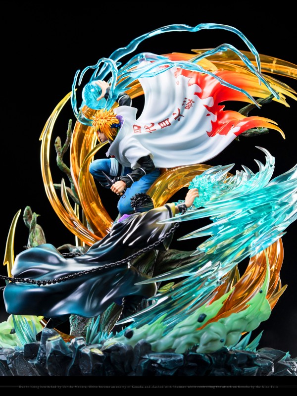 White Noise Studio Naruto Namikaze Minato vs Uchiha Obito Hiraishin Nidan 1/7 Statue